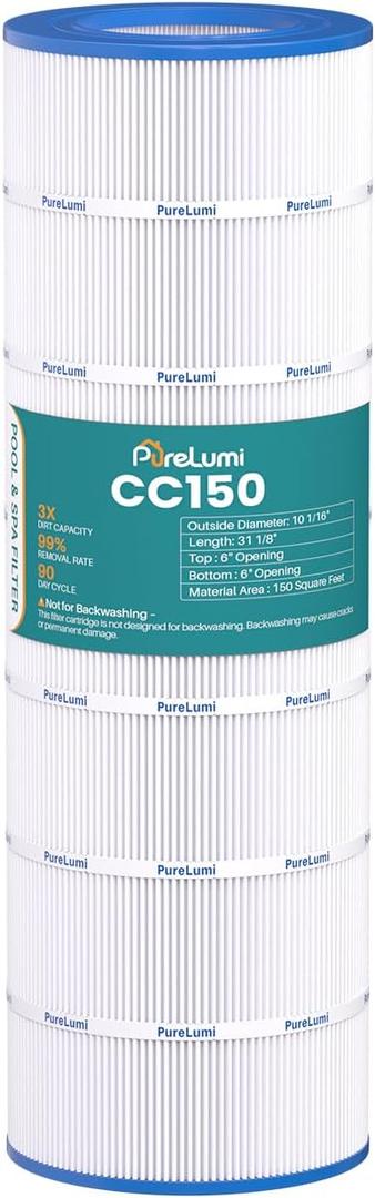 CC150 Pool Filter Replaces Pentair CCRP150, PAP150, C-9415, R173216, 1 Pack | Compatible with Pentair Clean and Clear 150, Ultral-C4, PP-C4, PP-C4-M, 59054300, Filbur FC-0687, 160317, 160355, 160352