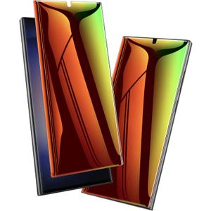 LYWHL 2 Pack for Samsung Galaxy S23 Ultra Privacy Screen Protector, Gradient Colorful Anti-Blue Light Anti-Spy Full Adhesive Flexible Film, Compatible Fingerprint Touch Sensitive 6.8 (Multi-Coloured)