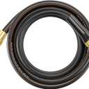 Giraffe Tools Garden Hose 25ft x 5/8'', Water Hose Heavy Duty, Flexible, Lightweight Hybrid Hose with Swivel Handle, Male to Female Fittings (Black)