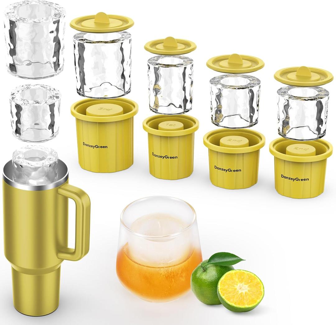 Ice Mold Cube Tray for 40oz 30oz 20oz Stanley Tumbler Cup,Set of 4 Easy Demolding BPA Free Silicone Ice Cube Makers for Water Bottles,Whiskey,Cocktails,Coffee,and More Drinks