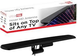 UltraPro Hover Digital TV Antenna Indoor for Smart TV, Long Range HD Local Channels, Easy Mount on Top Design, Supports 4K 1080P HDTV VHF UHF, 360° Reception, 83713