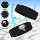 ONUPGO 3 Pack Sweatbands Sports Headbands for Men & Women,Cotton Headband Terry Cloth Sweatband for Tennis,Basketball,Football,Gym,Working Out - Moisture Wicking Elasticity (3 Black/Gray/White)