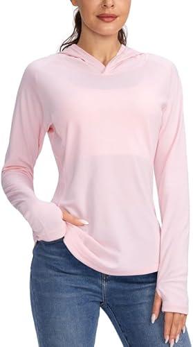 Women's UPF 50+ Sun Protection Shirt Long Sleeve Lightweight Hoodie UV Shirts for Women Hiking Fishing Outdoor XS