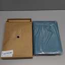 WASON Portfolio A5 Binder Journal with Zipper - Leather pu Writing Notebook Padfolio with Detachable Refillable Notebook, Legal Pad for Business Study and Travel Organizer (Cyan)