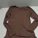 ANRABESS Women Long Sleeve Shirts Rib Knit Slim Fit Tops Basic Tee 2025 Fall Outfits Casual T-Shirt Underscrubs Layer Clothes Large