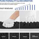 36 Pack Pyramid Acoustic Panels 12" X 12" X 2" Sound Proof Foam Panels with Self-Adhesive Acoustic Foam Panels of High Density Fast Expand Studio Soundproof Wall Panels-Black