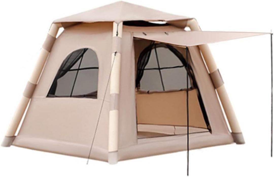 Inflatable Camping Tent for 4 Person – Waterproof Air Tent, Easy Setup Family Tent for Outdoor Camping, Hiking & Travel