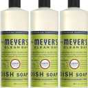 MRS. MEYER'S CLEAN DAY Liquid Dish Soap, Biodegradable Formula, Lemon Verbena, 16 fl. oz - Pack of 3