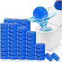 KIISIISO Automatic Toilet Bowl Cleaner Tablets Blue 70 Pack, Drop-In Tank Cleaner for Bathroom, Prevent Stains & Deodorize, Septic Safe, Long-Lasting Cleaning Tabs - Fresh Scent