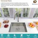 23 Inch Undermount Kitchen Sink - Delironexu 18 Gauge Stainless Steel Small Kitchen Sink, 23"x18" Single Bowl kitchen Sinks, Outdoor Kitchen Sink & Prep Sink with Accessories