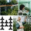 Cabilock Plastic Tube Connectors 3-Way and 4-Way Corner Fittings for Garden Trellis Greenhouse Frame Support Outdoor Patio Lawn 2.55X2.55X2.40 Inch Durable Pvc Pipe Connectors for Gardening
