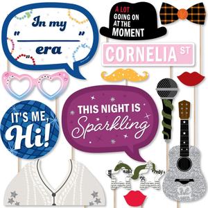 Big Dot of Happiness in My Party Era Photo Booth Props - Concert Party Supplies, Celebrity Music Event Decorations, Pop Star-Themed Photobooth Props Kit - 20 Ct