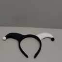 Black White Clown Headband Clown Plush Hat Decoration Halloween Costume for Parties and Costume Events Comfortable and Stylish Accessory 30.00X16.50X2.00CM