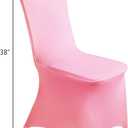 SUPERO Waterproof Spandex Chair Cover 12PCS, Stretch Dining Chair Covers, Polyester Outdoor Chair Covers, Protector Stretch Chair Cover for Party Universal, Banquet, Wedding Event, Hotel(Pink)