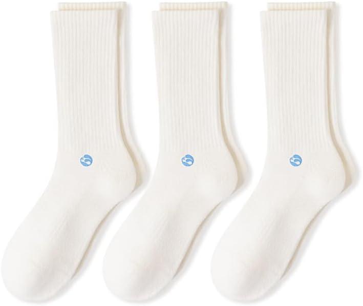 Honeycomb Style Woman Socks 3 Pairs Set (White, L)