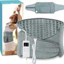 Almohadilla trmica para aliviar el dolor de espalda, almohadilla trmica elctrica para calambres menstruales, espalda baja, cuello, hombros, alivio del dolor de 6 horas de apagado automtico de 12 x (Gris)