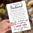 9 x Valentines Day Card for Husband, Happy Valentine's Card Gifts for Husband from Wife, Husband Valentines Gift (QQ-161)