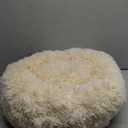 Mr Fluffy Friend - The Original Calming Pet Bed, Warm Plush Donut Dog Bed Washable (XL, White) (XL (31"/80CM))