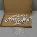 16.5 Inch Will You Marry Me Neon Sign, Cool White Marry Me Light Up Letters Sign for Proposal Wedding Party Decorations, Will You Marry Me LED Sign for Engagement Valentines Day Gifts Wall Decor