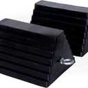 Wheel Chocks Rubber Heavy Duty Wheel Chocks for Travel Trailers with Eyebolt 9.06" x 7.87" x 5.51" 2 PackHighlight Black