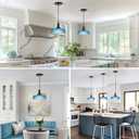 HDDFL Vintage Pendant Lights Fixture Modern Pendant Lighting Fixtures Hanging Lamp for Kitchen Island Bedroom Living Room Hallway Blue and Black