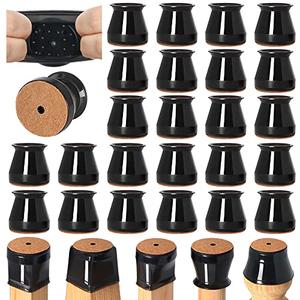 22 Pcs Chair Leg Floor Protectors for Hardwood Floors Silicone Covers to Protect Wood Tile Floors Felt Bottom Furniture Leg Caps Anti-Scratch Reduce Noise (Fit: 0.9" - 1.29")