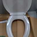 KOHLER 4636-RL-0 Cachet ReadyLatch Elongated Slow Close Toilet Seat, Soft Close Toilet Seat Quiet Lid, Contoured Grip-Tight Bumpers Installation Hardware, Apartment Essentials, White