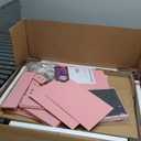 COMHOMA Makeup Vanity Desk with Mirror and Lights, Vanity Table and Chair Set with 5 Drawers and Charging Station, Bedroom Dresser LED Mirror Step less Dimmable & 3 Color Modes Adjustable, Pink (Large)