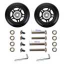 1 Pair/2pcs Luggage Suitcase Replacement Wheels 60mm*24mm, Rubber Swivel Caster Wheels 6mm Bearings Repair Kits (OD60xThk24mm/2.36x0.94in)