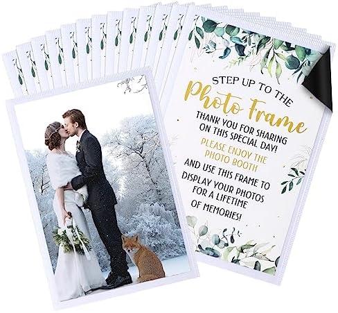 Karenhi 100 Pcs Magnetic Picture Frame Bulk, 4 x 6 in Magnetic Photo Frames for Refrigerator Fridge, Clear Photo Sleeves with Inserts, White Magnet Picture Holders for Wedding Party Karenhi 100 Pcs Magnetic Picture Frame Bulk, 4 x 6 in Magnetic Photo Frames for Refrigerator Fridge, Clear Photo Sleeves with Inserts, White Magnet Picture Holders for Wedding Party