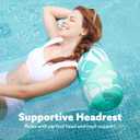 SLOOSH 2 Packs Hammock Pool Floats Adults, 4-in-1 Multi-Purpose Inflatable Pool Floats PVC Water Hammock Lounge Floaties