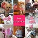 Outdoor Pet Clothes Dog Harness Dress Poodle Bichon Frise Pomeranian Schnauzer Dog Clothing Princess Costumes Pet Skirt Dropship (L,Pink)