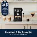 De’Longhi Classic Matte Black Espresso Machine, Easy-to-Use Milk Frother