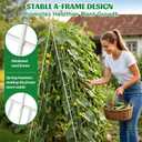 2 Pack Cucumber Trellis, 60inch A-Frame Rustproof Steel Wire Garden Trellis for Raised Beds, Heavy Duty Climbing Plants Supports for Cucumber,Tomato, Climbing Plants and Flowers