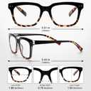 6 Pack Fashion Reading Glasses for Women Men Blue Light Blocking Oversized Square Readers with Spring Hinge