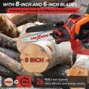 Mini Chainsaw for Mwk M18 Battery,8-Inch and 6-Inch 2-IN-1 Cordless Mini Chainsaw,Brushless for Electric Chain saw for Wood Cutting, Tree Trimming (Battery Not Included)