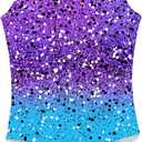 Funnycokid Gymnastics Leotards for Girls Sparkly Colorful Kids Tumbling Outfit 4-10 Years (6-7 Years, Diamond Purple Blue)