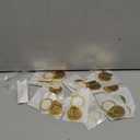 Yinkin 12 Sets Employee Appreciation Gifts Bulk for Coworkers Keychains Organza Bags with Cards for Staff Christmas Favors(Gold)