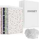 Set of 200 Fabric Organizer Boards Measuring 7.5 X 10.5 Inches,Neat and Easy Comic Book Boards for Fabric Storage,Magazines and Books,This Includes 400 Plastic Alligator Clips for Secure Fastening