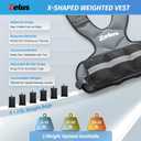 ZELUS Weighted Vest for Men and Women | 20-32lb Vest with 6 Ironsand Weights for Home Workouts | Adjustable Body Weight Vest Exercise Set for Cardio and Strength Training