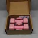 Zempox Adjustable Dumbbell Set, 4 in 1 Free Weight Dumbbell Set for Women, Hand Weight for Women at Home, Each 2lb 3lb 4lb 5lb with TPU Soft Rubber Handle for Home Gym Aquatic Fitness Equipment,Purple (Pink)
