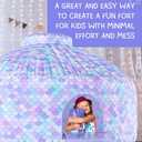 Skywin Mermaid Magic Fort Air Tent for Kids with Door (77 x 50) Builds in 30 Seconds, Toddler Tents Indoor for Imaginative Play, Kids Forts Indoor Playhouse, Christmas/Birthday Gift (Fan Not Incl)