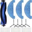 11PCS Replacement Parts Kit for Loorow AT800 Robot Vacuum Cleaner- 1 Main Brush, 4 Side Brushes, 3, 3 Mop Pads, Vacuum Cleaner Accessories for Home Cleaning