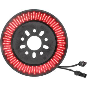 SUPAREE Spare Tire Brake Light for Je-ep Wrangler 2018-2025 JL,Smoke Black Design,Plug & Play LED Wheel 3rd Third Brake Light with 360 PCS Super Bright LED,Artistic Wide-Area Layout, Red