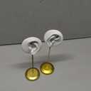 2Pcs Ear Shaped Earring Display Stand 2.13x2.28x7.09 Inch Earrings Display Holder Silicone Earrings Organizer Tabletop Earring Stud Organizer for Women Shows Decor