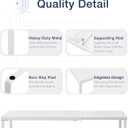 Nxconsu Cabinet Shelf Expandable Organizer Riser Rack for Kitchen Pantry Cupboard Under Sink Countertop Home Organization Extra Storage Space Saver Heavy Duty Metal Edgeless Design White Large