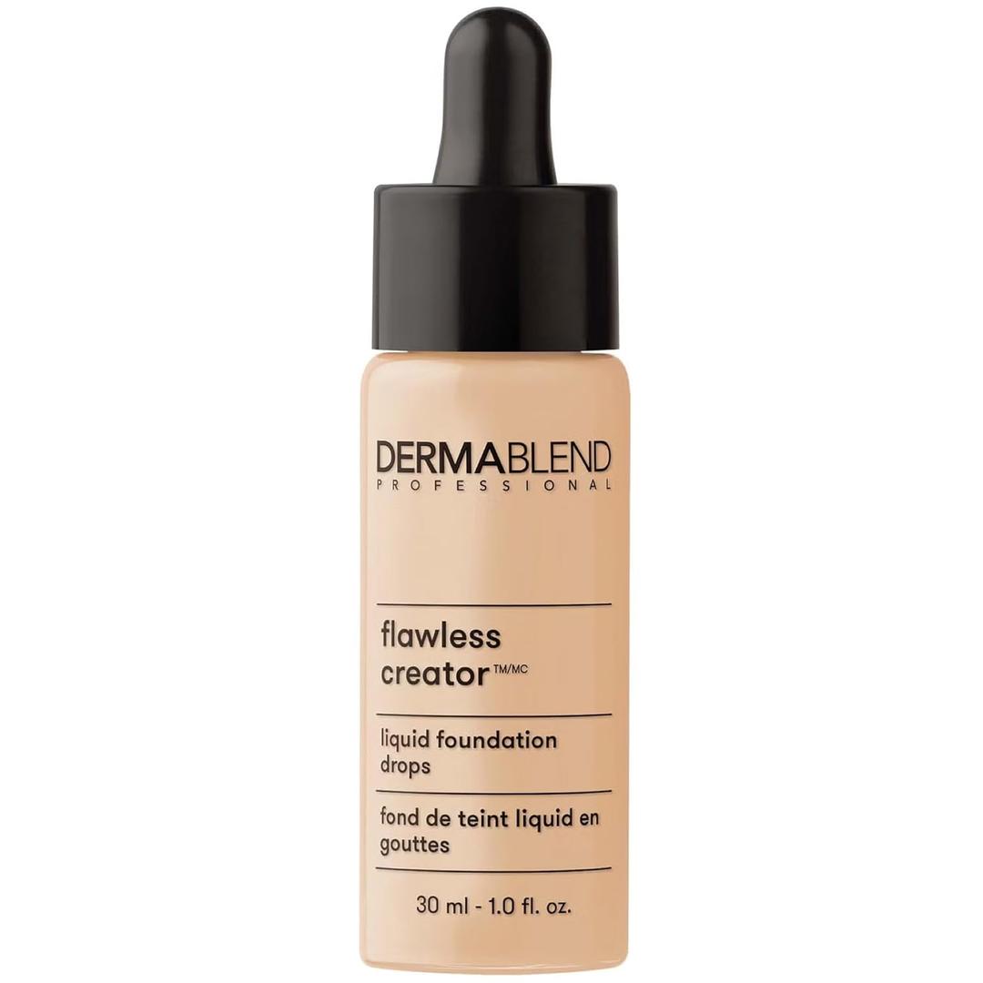 Dermablend Flawless Creator Multi-Use Liquid Foundation Makeup, Full Coverage Lightweight Buildable Foundation, Natural Finish, 1 Fl oz. (20W: Fair skin with Warm undertones)