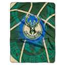 Northwest NBA Milwaukee Bucks Unisex-Adult Raschel Throw Blanket, 60" x 80", Shadow Play