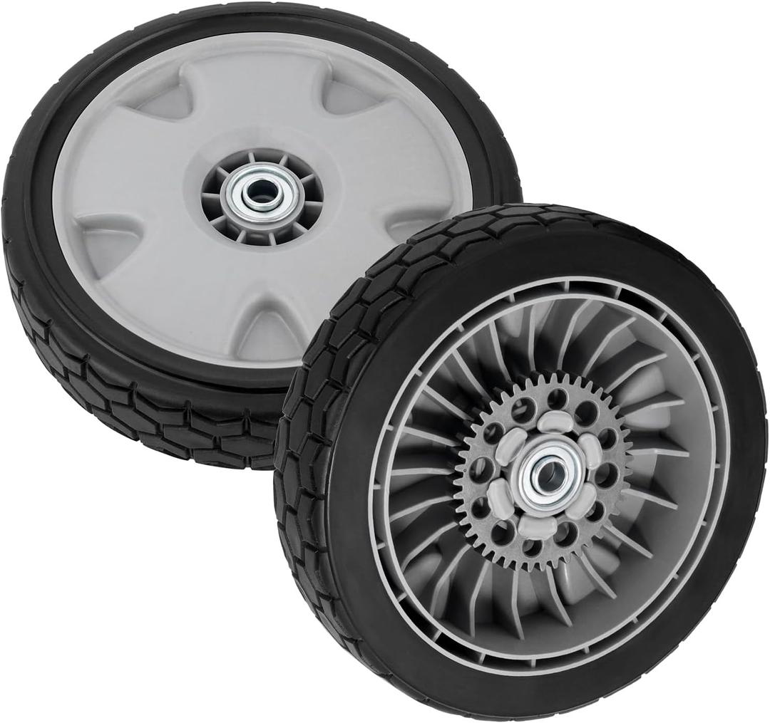 2 Pcs 9" HRX217 Lawn Mower Rear Wheels Kit Compatible with Honda HRX217 Lawn Mower 9 Inch Push Mower Back Drive Wheels Replace for 42710-VH7-010ZA