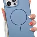OOK Magnetic for iPhone 16 Pro Max Case, Compatible with MagSafe Silicone Camera Lens Protection Shockproof Protective Slim Phone Case for 6.9inch, Blue